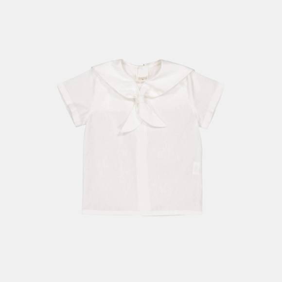 NEW KIDIWI kid's sailor collar shirt in white - Picture 3 of 4